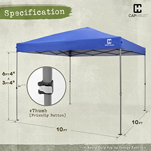 CAPHAUS 12ft x 12ft Patented One-Push Pop Up Outdoor Canopy Tent, Heavy-Duty Commercial Grade w/Central Lock