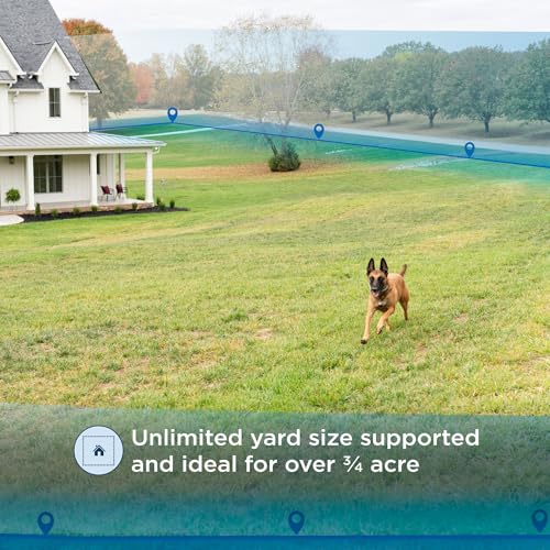 Invisible Fence GPS Dog Fence & Tracking Collar Bundle with Training Flags (White) & Treat Bag (Blue), Wireless GPS Tracker Collar