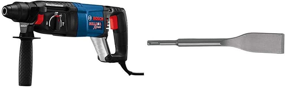 BOSCH 11255VSR Bulldog Xtreme - 8 Amp 1 Inch Corded Variable Speed Sds-Plus Concrete/Masonry Rotary Hammer Power Drill with Carrying Case, Blue