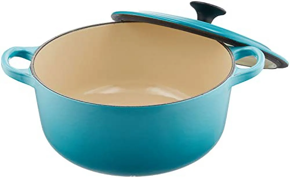 [Recipe Book Included] Le Creuset Casting Enamel Pot Two-handed Pot Anhydrous Pot Iron Pot Cocotte Rondo 20 cm Caribbean Blue Gas IH Oven Dishwasher