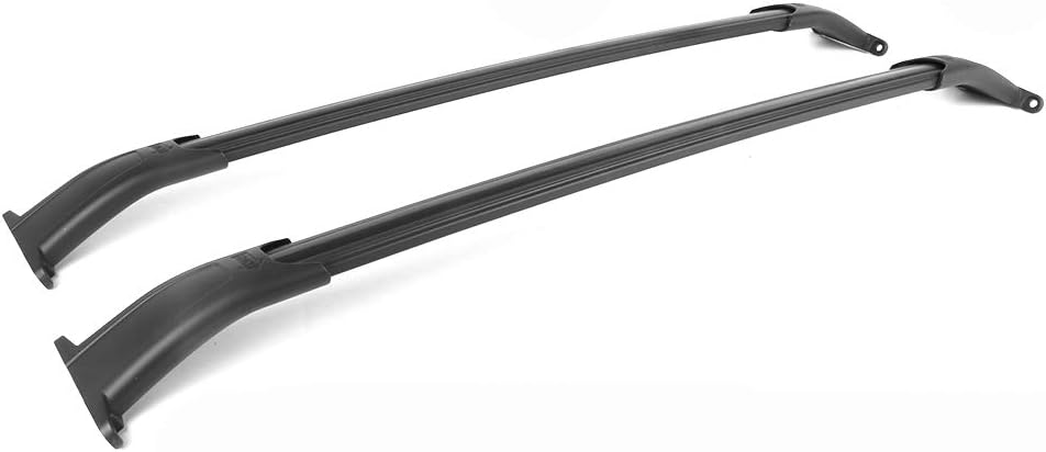 IKON MOTORSPORTS Cross Bars, Compatible With 15-20 Chevy Tahoe Suburban Escalade GMC Yukon, Factory Style Black Aluminum Roof Rack Cross Bar Pack of 2