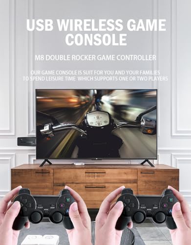 20000+ Games,2025 Newest Home Game Console Wireless Double Handle PSP Arcade Double TV Game Console Plug and Play Video Game Stick, HDMI Output TV