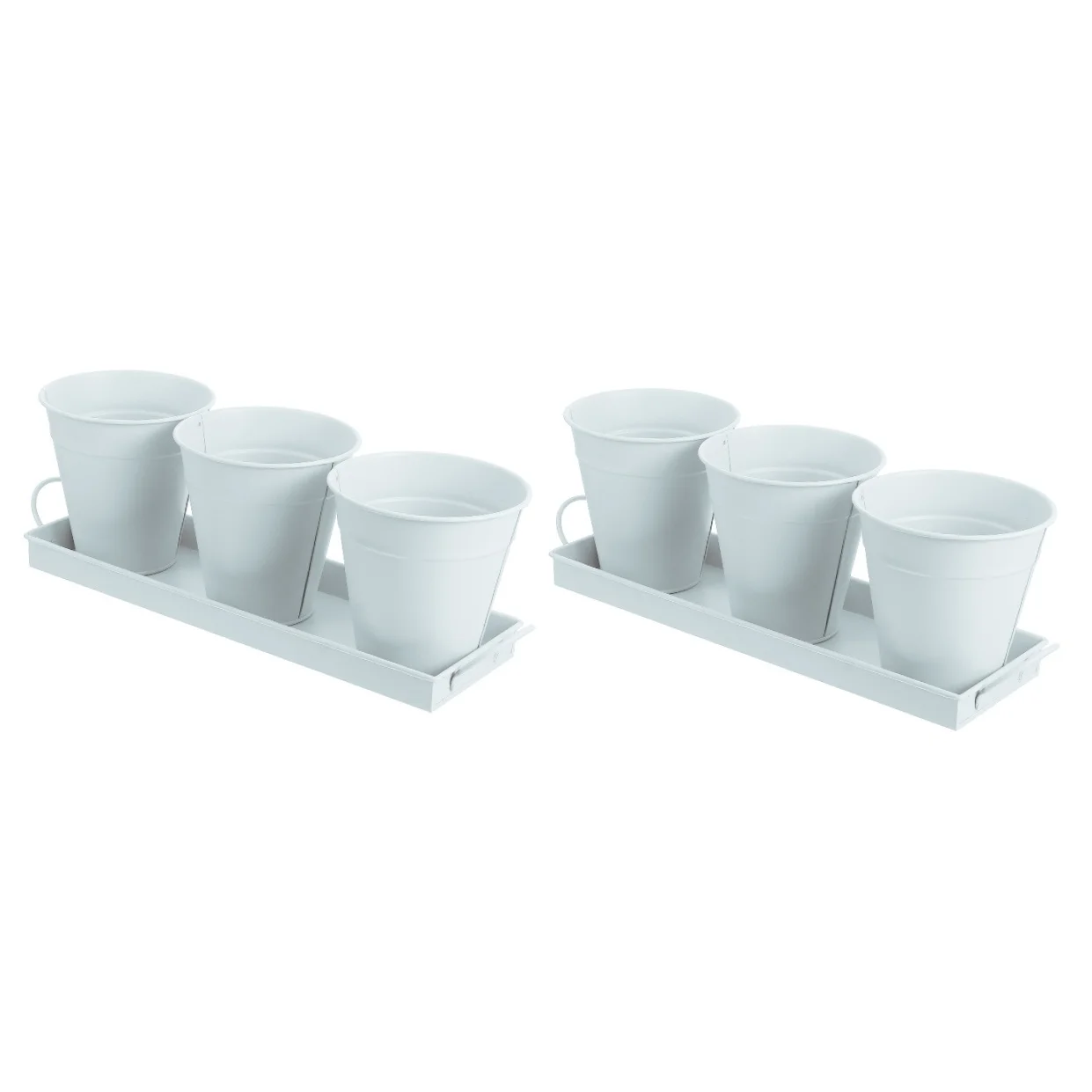 6 pcs Garden Flower Pot with 1pc Tray Succulents Utensil Holder