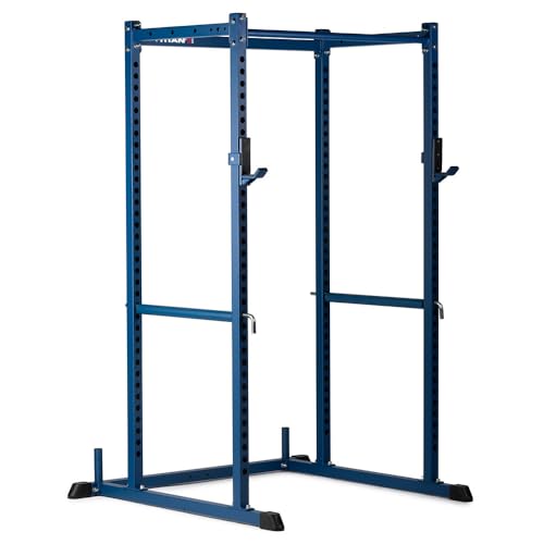 Titan Fitness T-2 Series Short Power Rack, Skinny Pull Up Bar, Pin and Pipe Safeties, Standard J-Hooks