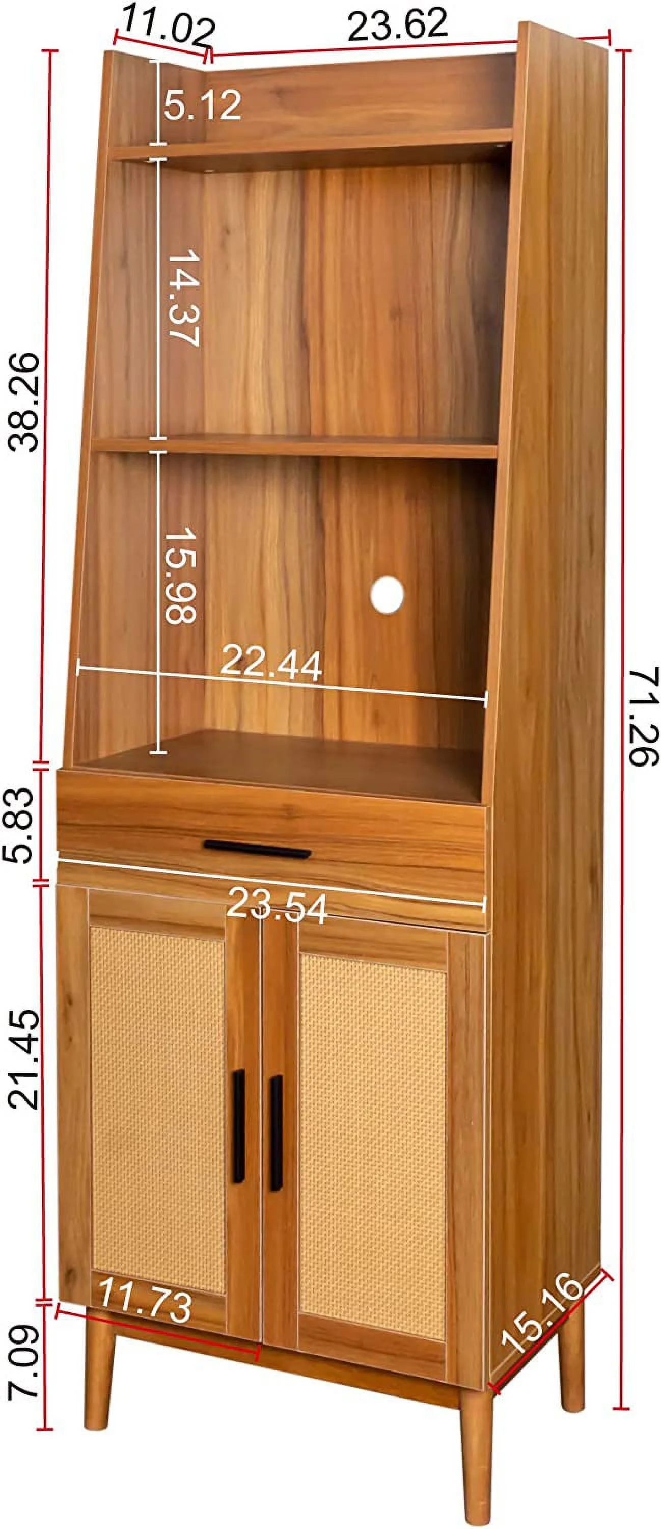 Furnicare Bookshelves and  with Doors and Drawers  71"