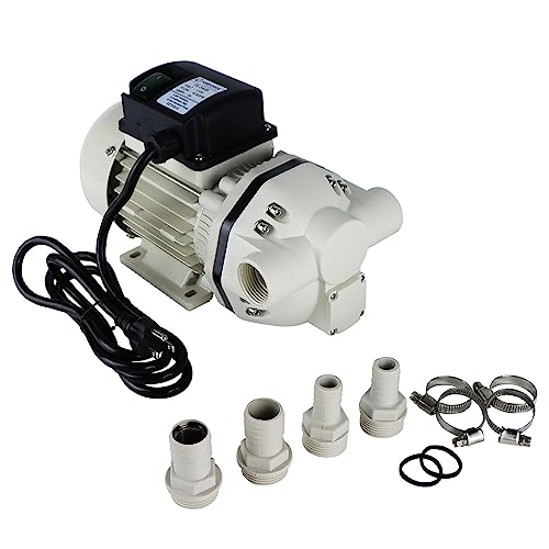 TDRSUPER Industrial Water Pressure Pump 115VAC,9.2 GPM,23 PSI,Self-priming Diaphragm Electric Water Pumps Power Plug Electric Pump(540C-White)