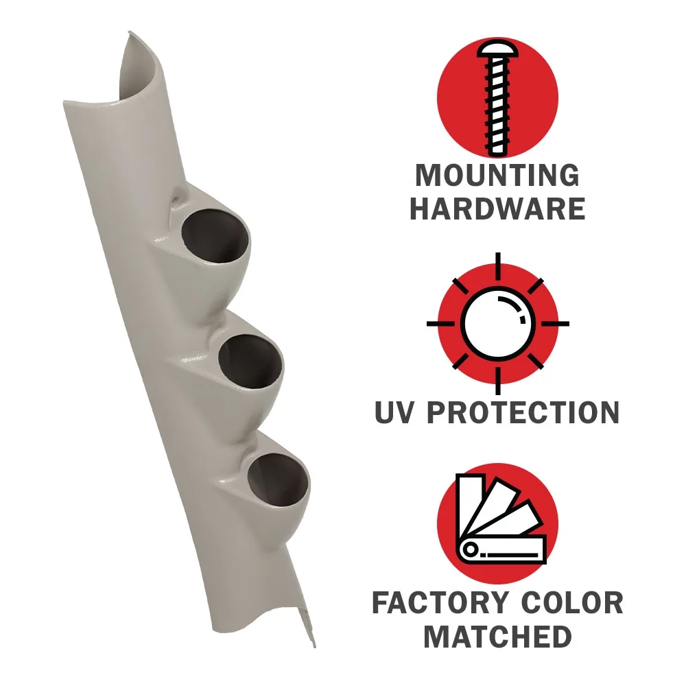 MaxTow 2010-2018 Dodge Ram Cummins Taupe Triple Gauge Package with Black & Green DS1 Gauge Set