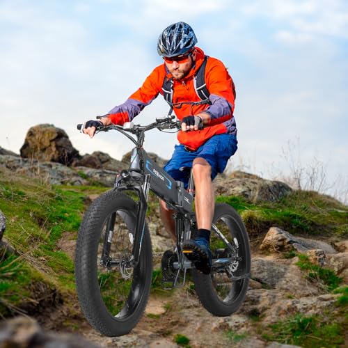 PEXMOR Electric Bike for Adults, 750W(Peak 1000W) 30MPH | Full Suspension Ebike, 60+ Miles 48V 12AH Removable Battery