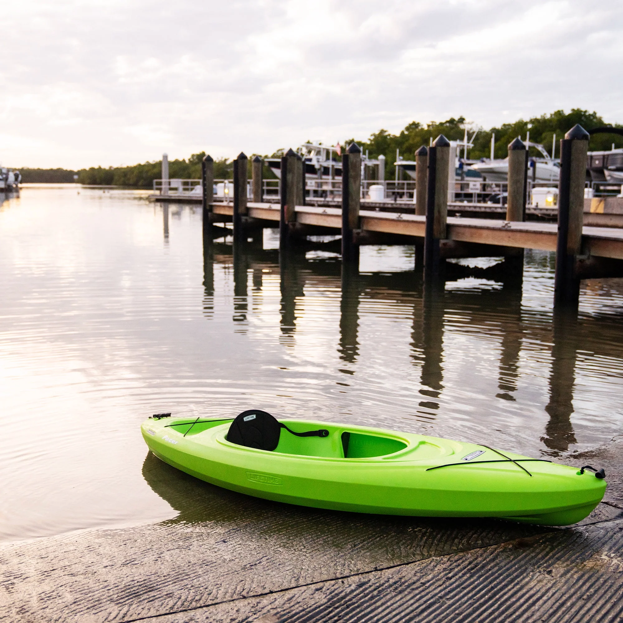 Lifetime Pacer 8 ft Sit-In Kayak (Paddle Included), Orange