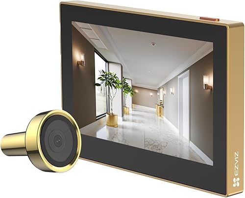 EZVIZ CP2 WLAN T&uuml;rspion mit 4,3-Zoll-Farbbildschirm, 2MP kabellose Video T&uuml;rklingel Kamera mit 146&deg; Weitwinkel und 2200mAh Akku, 2,4GHz