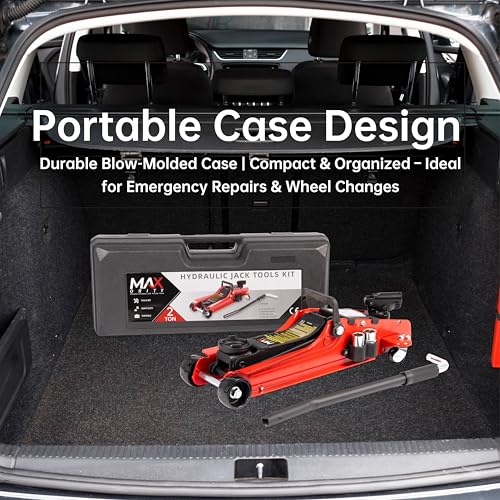 3-Ton (6600lbs) Low-Profile Dual Pistons Heavy-Duty Steel Racing Floor Jack with Quick Lift Hydraulic Pump