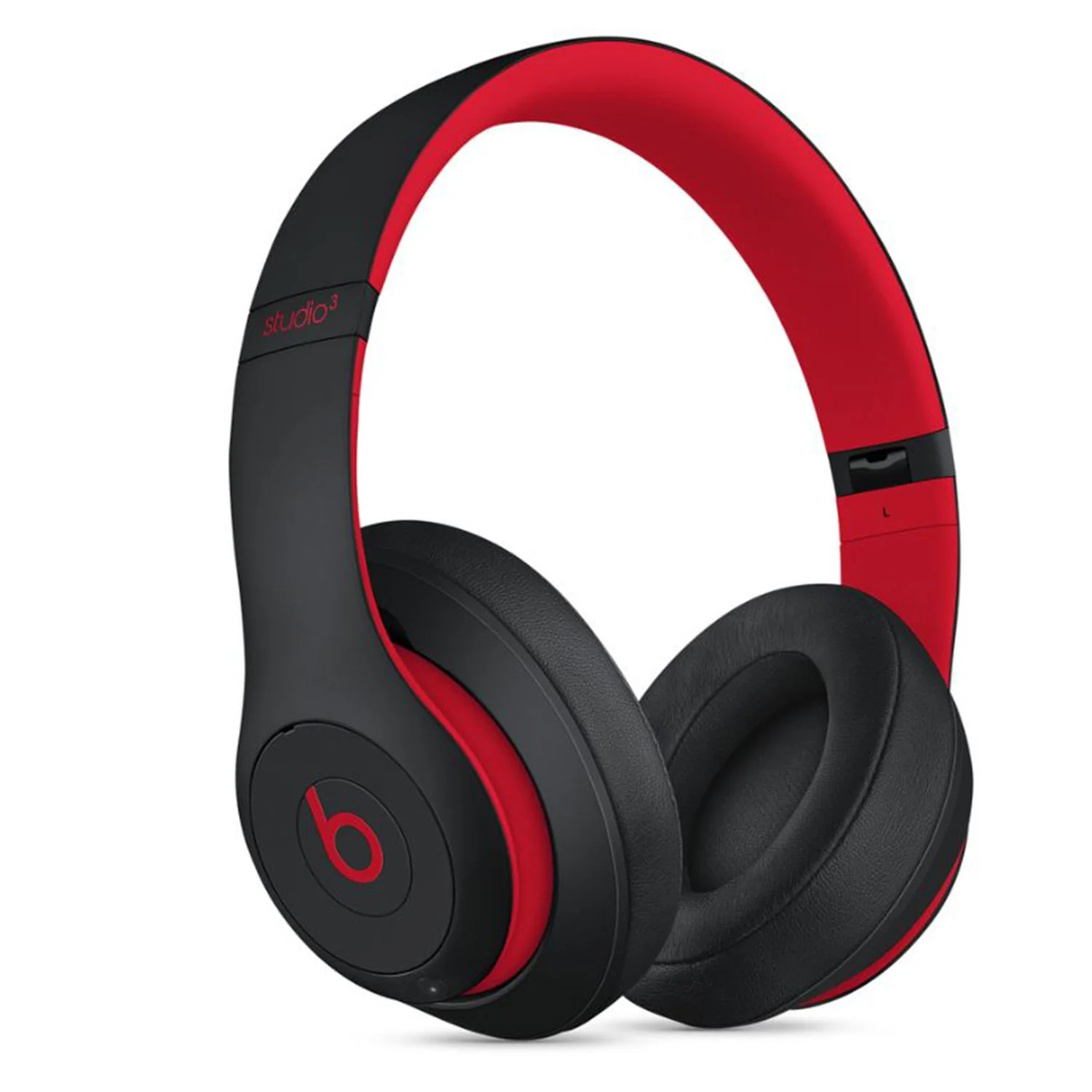 Beats Studio3 Wireless Over-Ear Noise Cancelling Bluetooth Headphones (Black/Red) with Extra USB Charging Adapters and 6Ave Cleaning Cloth