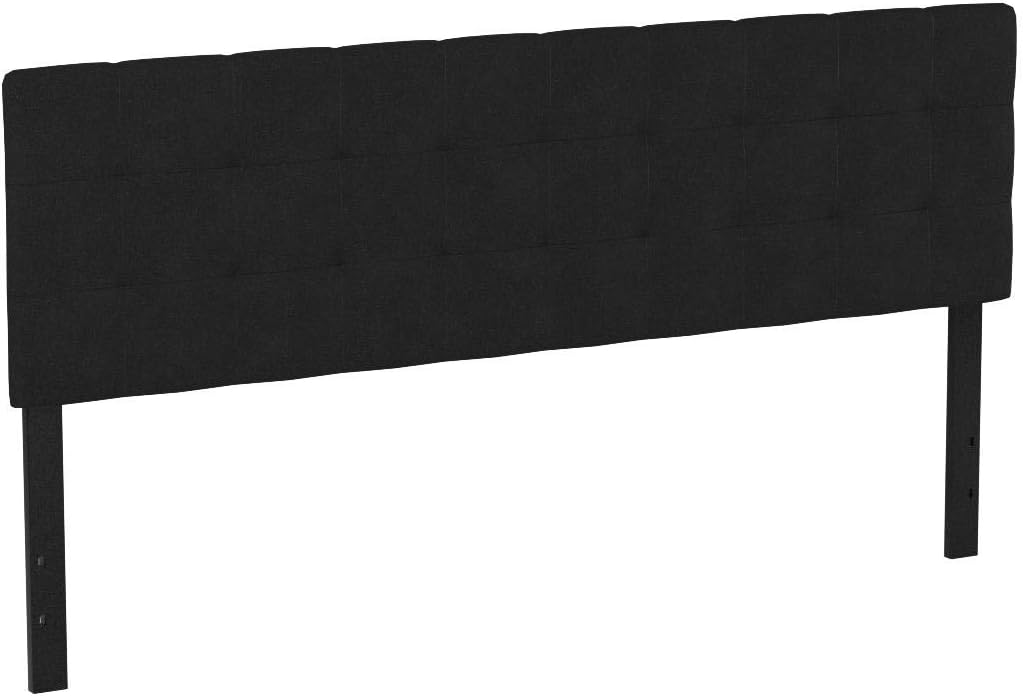 Flash Furniture Bedford Tufted Upholstered King Size Headboard in Black Fabric