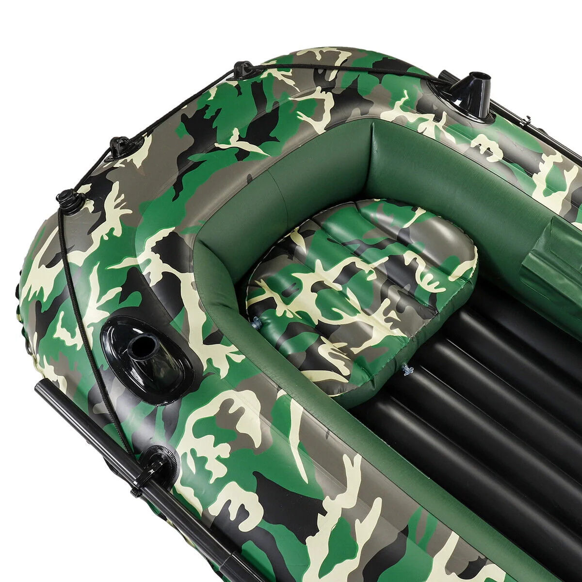 Inflatable Fishing Rowing Boat 3-Person PVC Dinghy Kayak Raft With Paddle Oars USA
