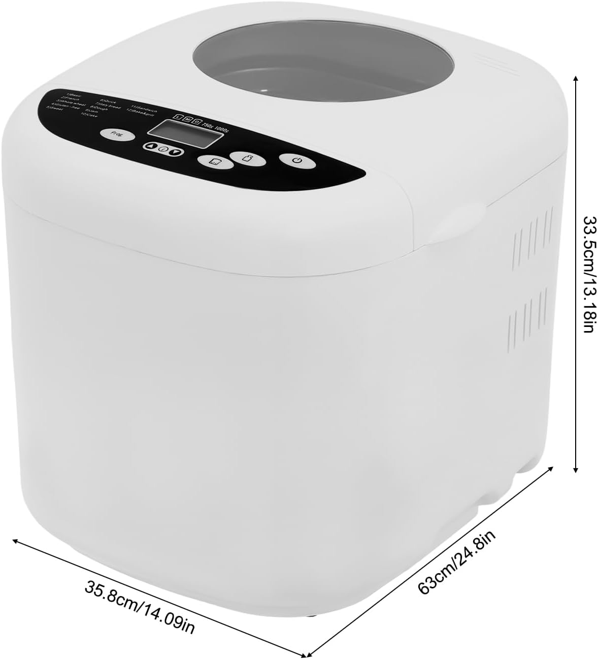 Bread Maker Machine with Gluten-Free Setting, 1.65LB 2.2LB Automatic Breadmaker with Homemade Cycle, 12 in 1 Bread Maker with Recipes