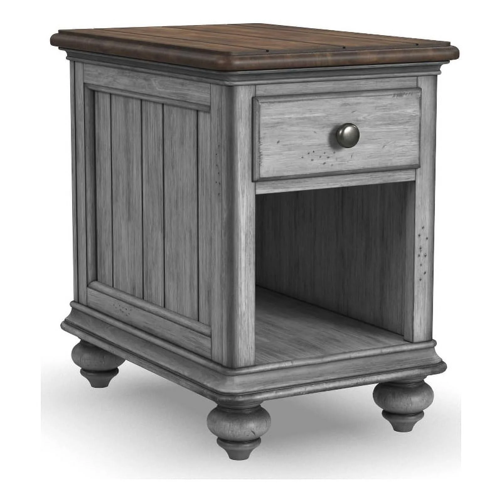Homestyles Elkins Brown Wood Chairside Table