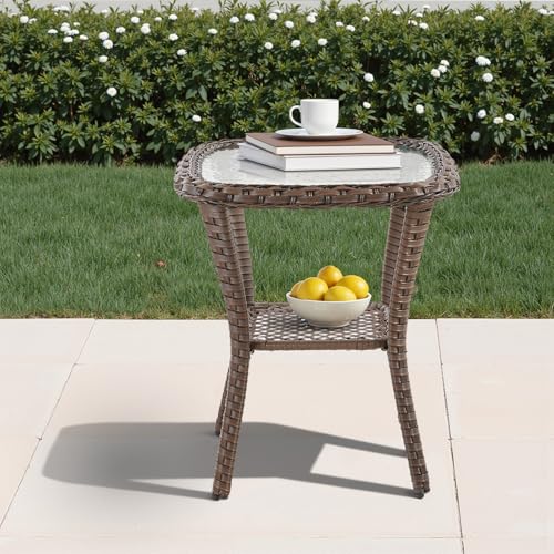 7 Pieces Outdoor Furniture Set with Swivel Chairs