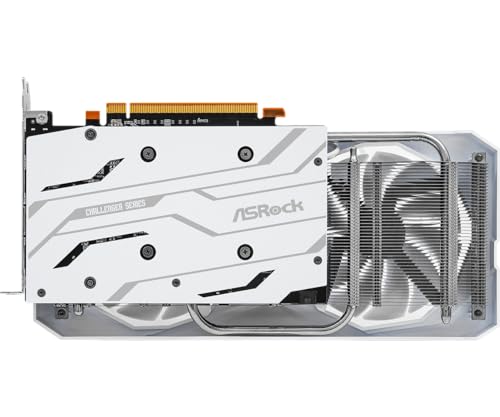 ASRock AMD Radeon RX 6600 Challenger White 8GB GDDR6 Graphics Card 0dB Silent Cooling 128-bit 7680 x 4320 DisplayPort HDMI 14 Gbps Dual Fan 7nm