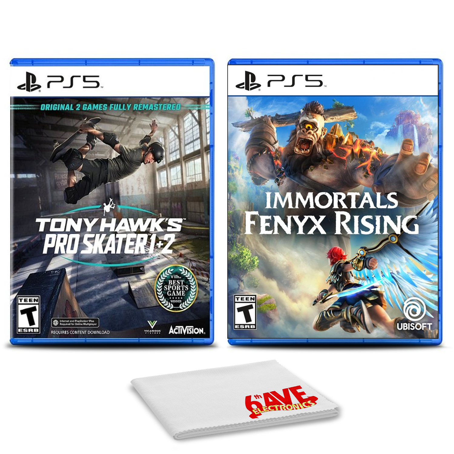 Tony Hawk's Pro Skater 1 and 2 With Immortals Fenyx Rising - Two Games For PS5