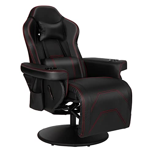 Modern-Depo Gaming Recliner Chair with Speakers, Massage, High Back, Cupholder, Headrest, Lumbar Support