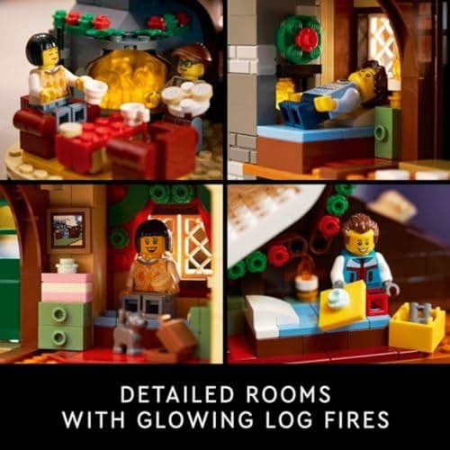 LEGO Icons Alpine Lodge Model Building Set - Collectible DIY Kits for Adults, Ages 18+