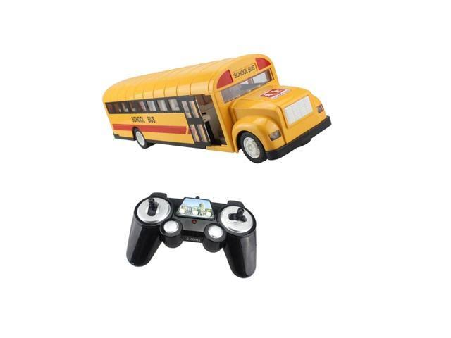 Fisca RC School Bus Remote Control Car Vehicles 6 CH 2.4G Opening Doors Accel...