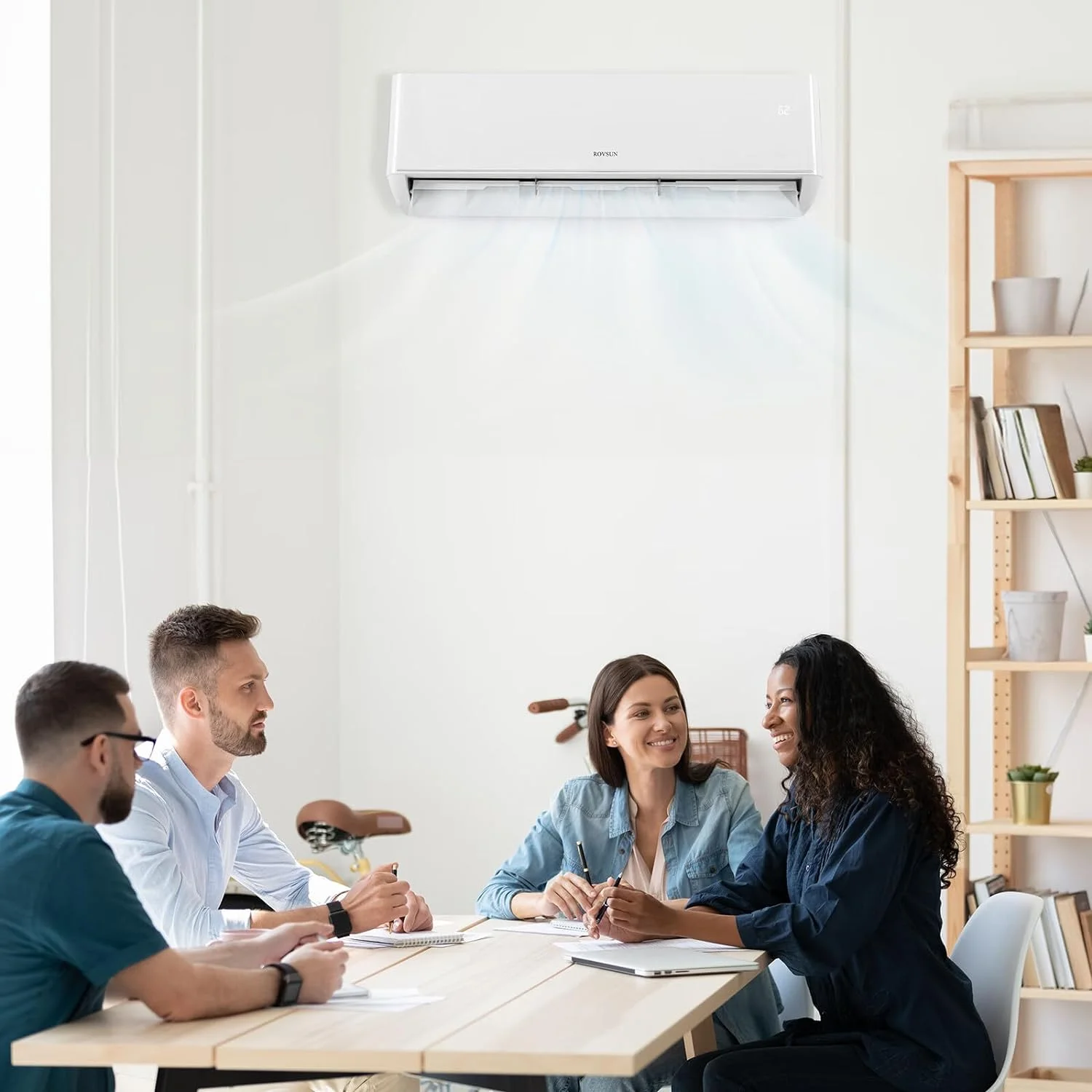 ROVSUN 18,000 BTU Wifi Enabled 22 SEER Mini Split AC/Heating System with Inverter, 230V Ductless Split System Air Conditioner w/Pre-Charged Condenser