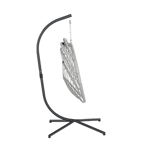 Yechen Hanging Egg Chair with Stand and Footrest for Indoor Outdoor