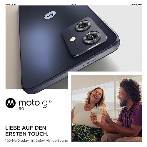 Motorola Moto G54 Dual-SIM 256GB ROM + 8GB RAM (Only GSM | No CDMA) Factory Unlocked 5G Smartphone (Midnight Blue) - International Version