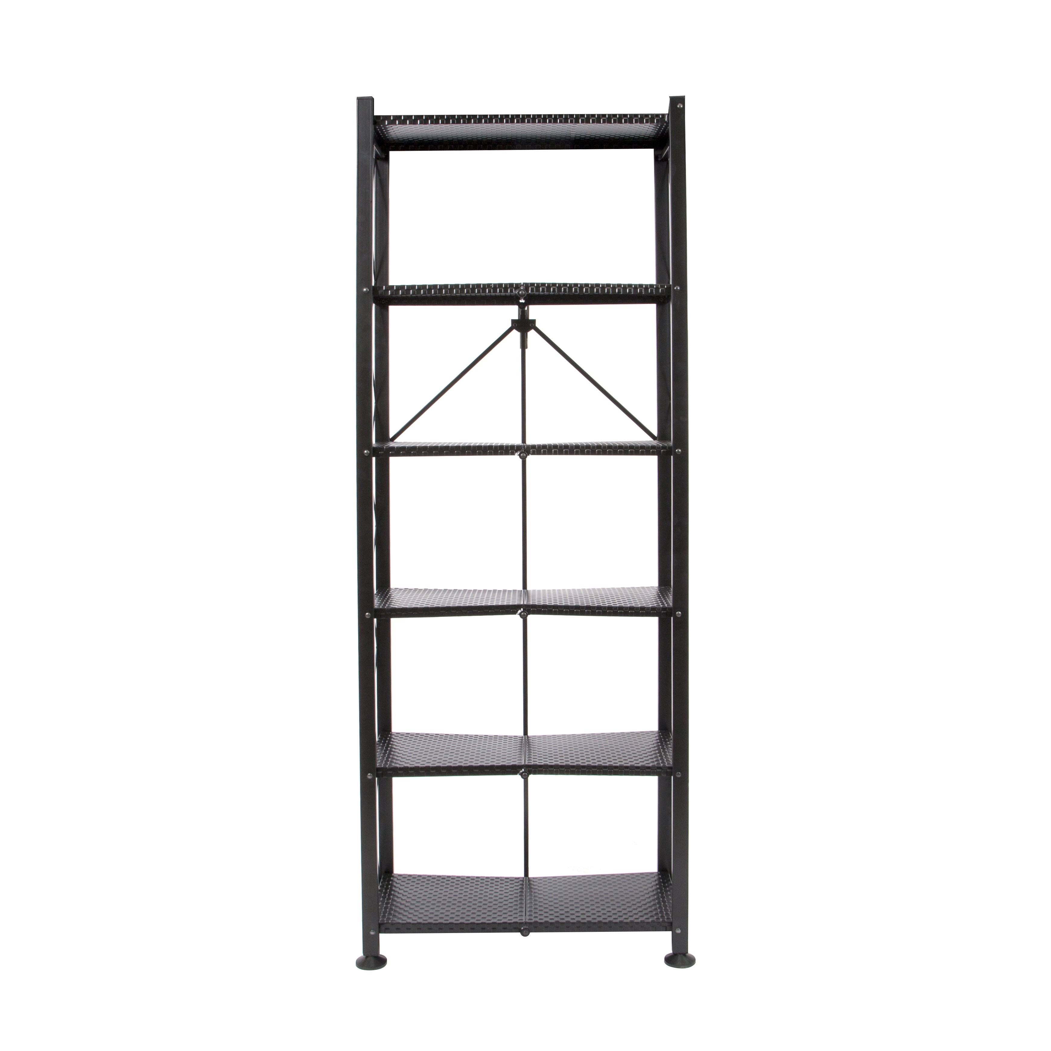 Origami 6-Tier Book Shelf, Black