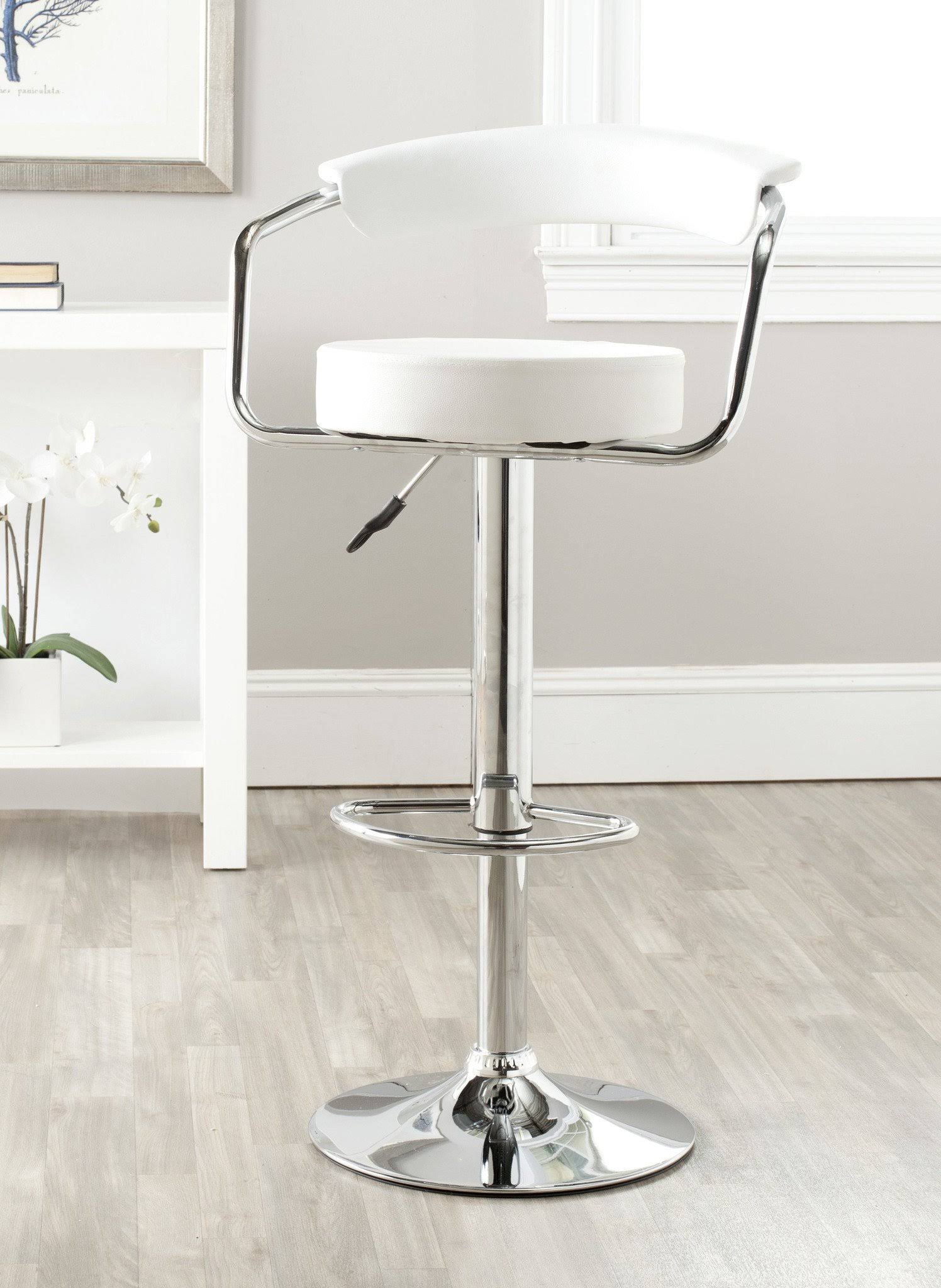 Safavieh Angus Swivel Bar Stool - White