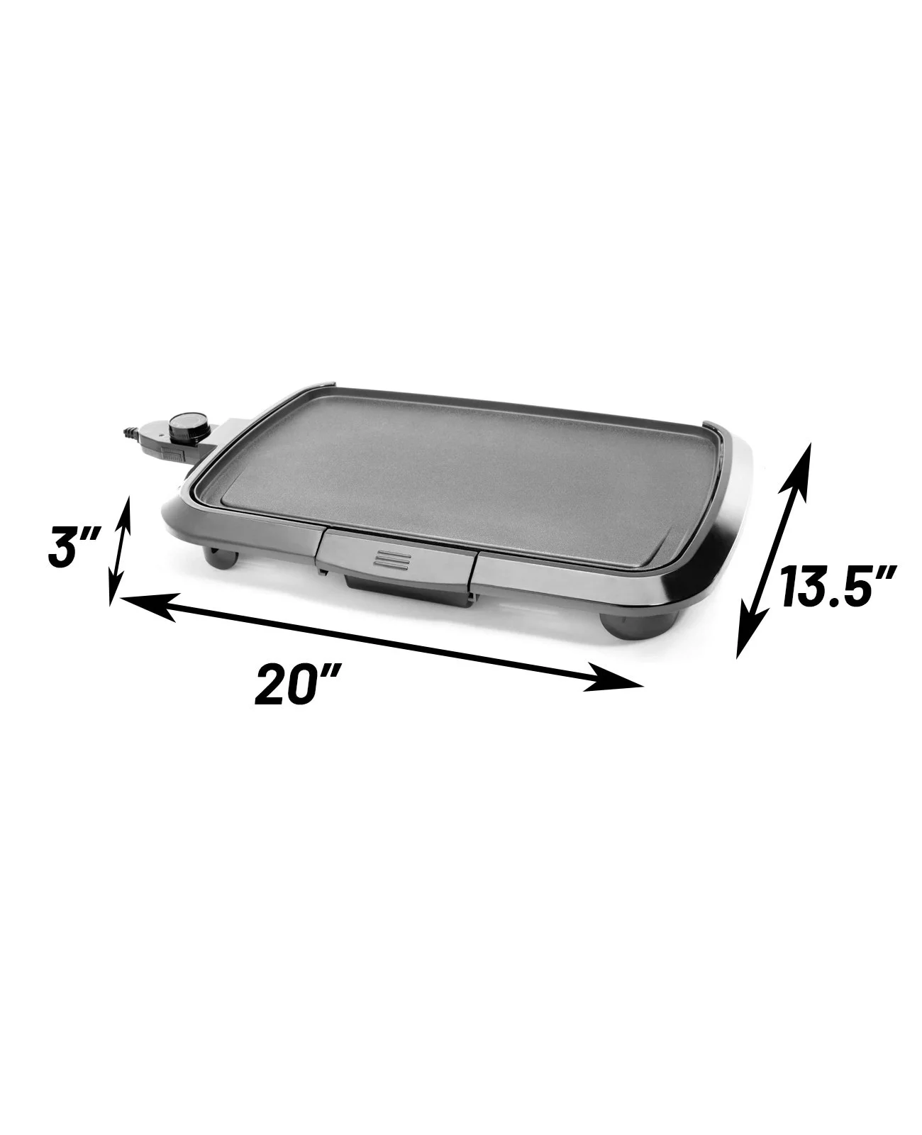 Nonstick Electric Griddle for 6 Eggs/Pancakes At Once (1200W)