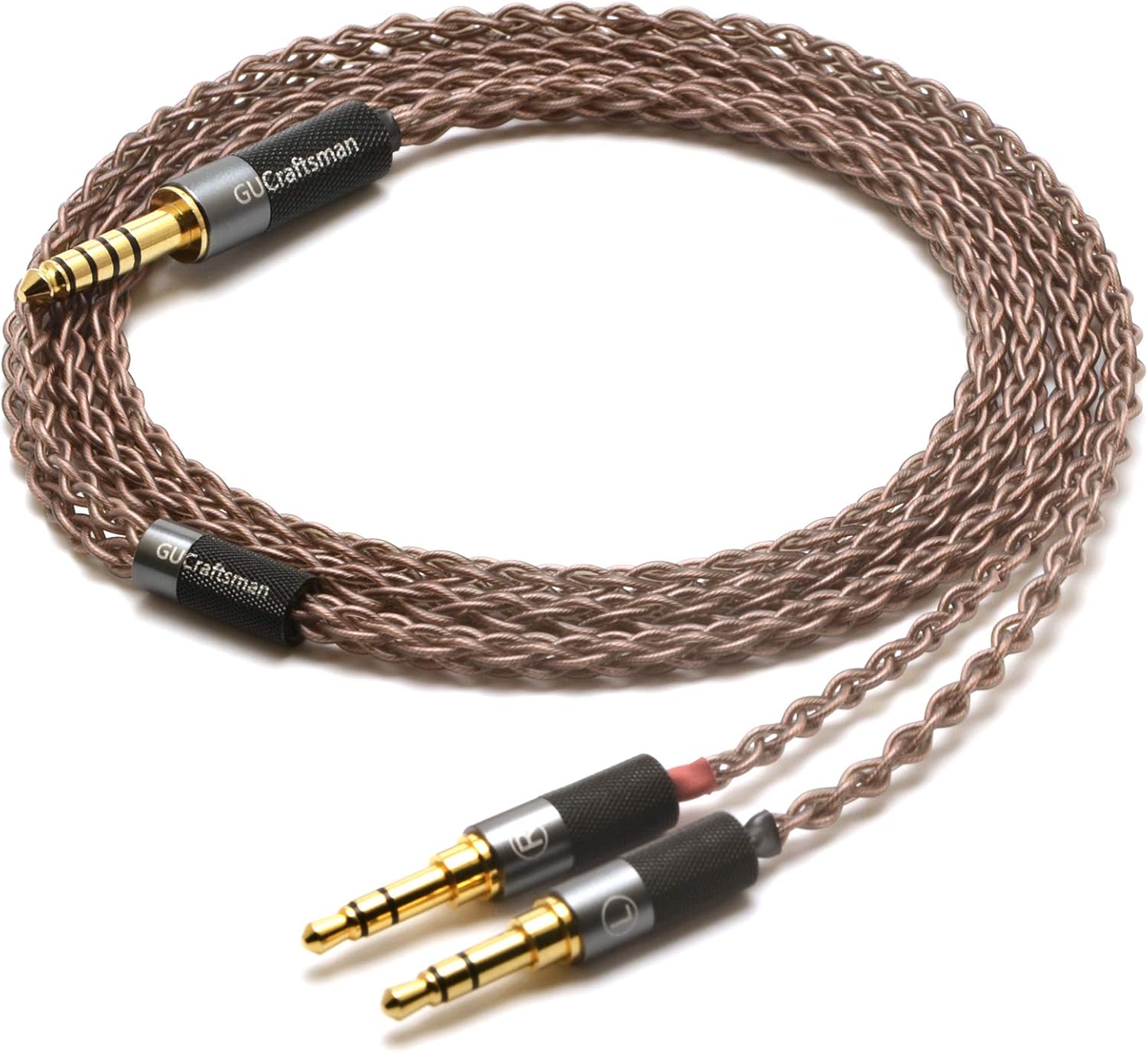 GUCraftsman 6N Single Crystal Copper Upgrade Headphones Cable 2.5mm/4.4mm Balance Headphone Upgrade Cable for Astell&Kern AKT1P AKT5P 2nd Focal