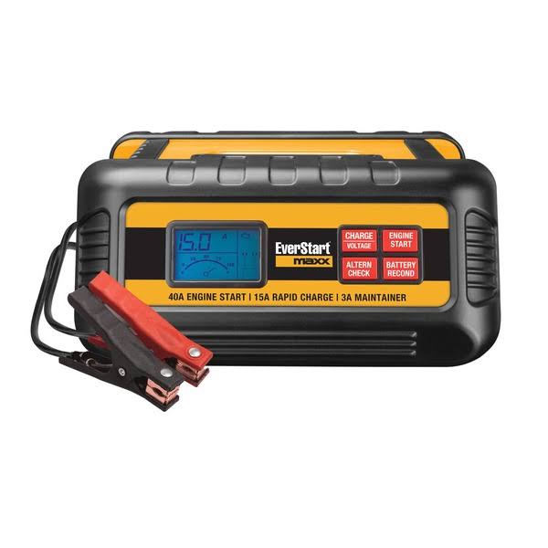 Everstart Maxx 40 Amp Automotive Bench Battery Charger and Maintainer (bc40be) for 12V Cars, Trucks, Vans, SUVs and More, Size: