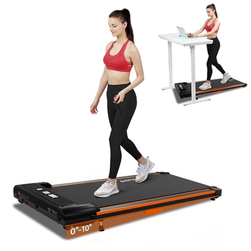 GORISE Walking Pad, Under Desk Treadmills for Home, Walking Pad with Incline, Treadmills with Remote Control APP LED Display