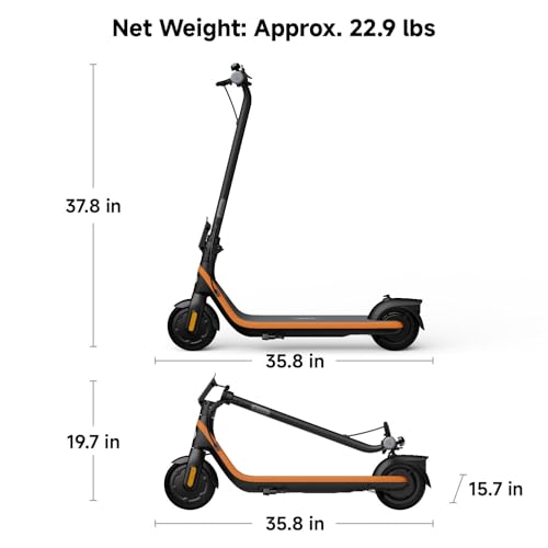 Segway Ninebot eKickScooter - Electric Scooter for Kids 6-14, w/t Adjustable Handlebar Height (Only C2 Pro) for Riders up to 132 lbs