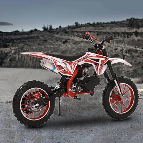 Kids Dirt Bike, Mini Dirt Bike, 50CC Gas Powered Mini Bike 2 Stroke, Off Road Mini Bikes for Kids and Adult