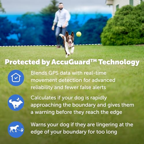 PetSafe Guardian GPS Connected Customizable Fence - Subscription-Free GPS Dog Fence for Large Yards, Create Your Own Boundary for up to 8 Dogs