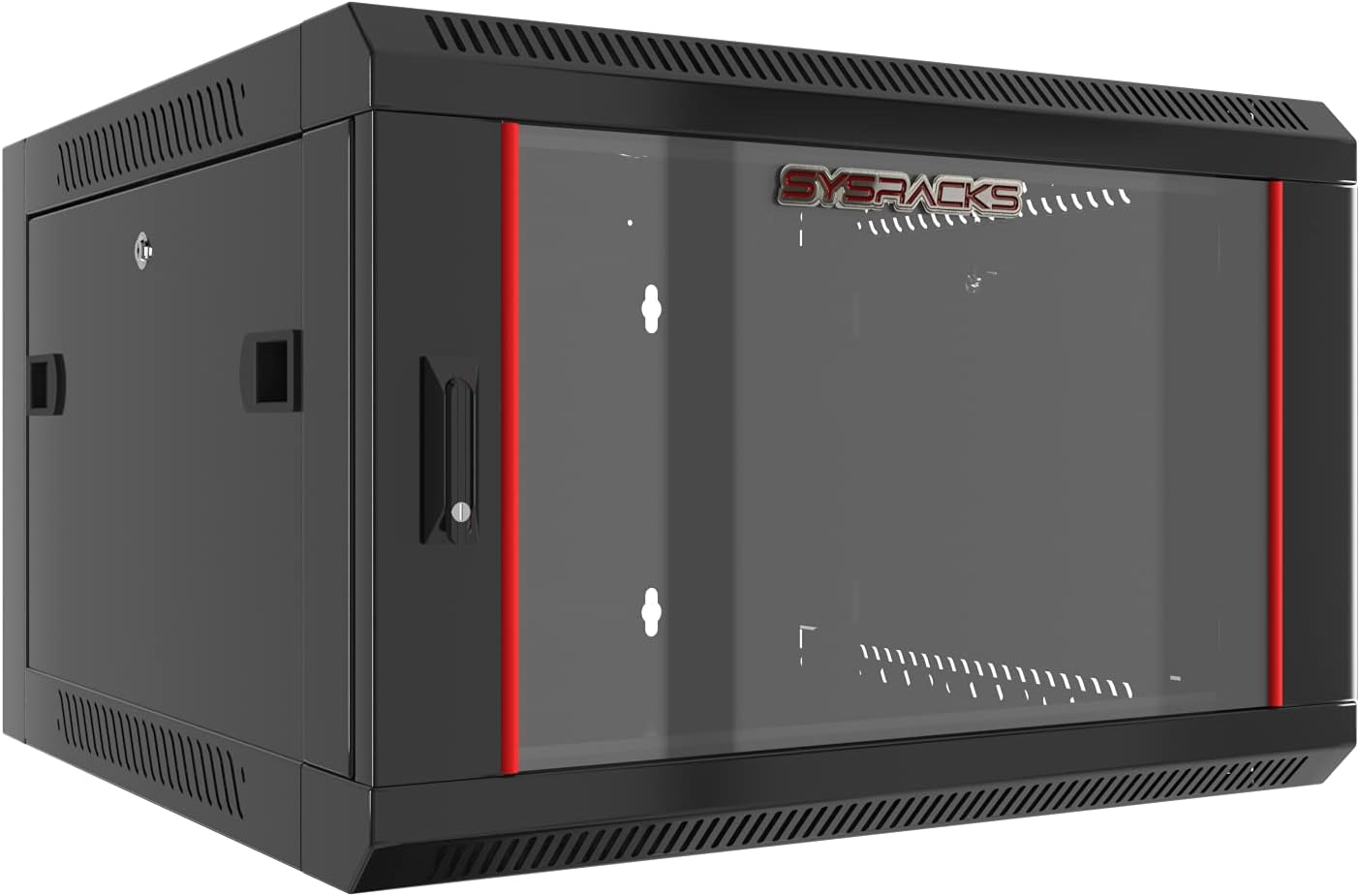 Wall Mount Server Rack Cabinet Locking Computer Cabinet Network Enclosure for Electronics Security Audio Video AV Equipment Data Rack 24-Inch Depth