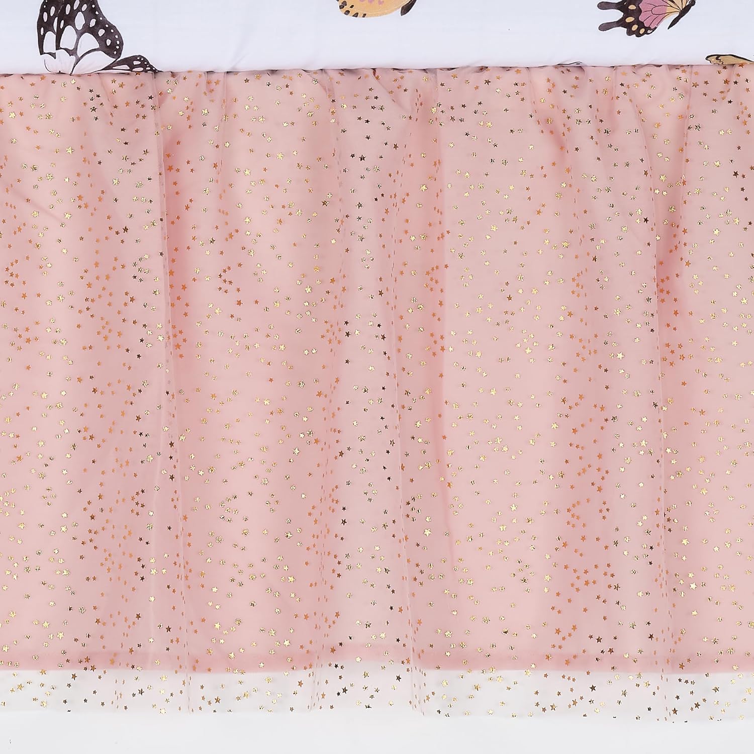 Lambs & Ivy Butterfly Dreams Pink/Gold 3-Piece Nursery Baby Crib Bedding Set