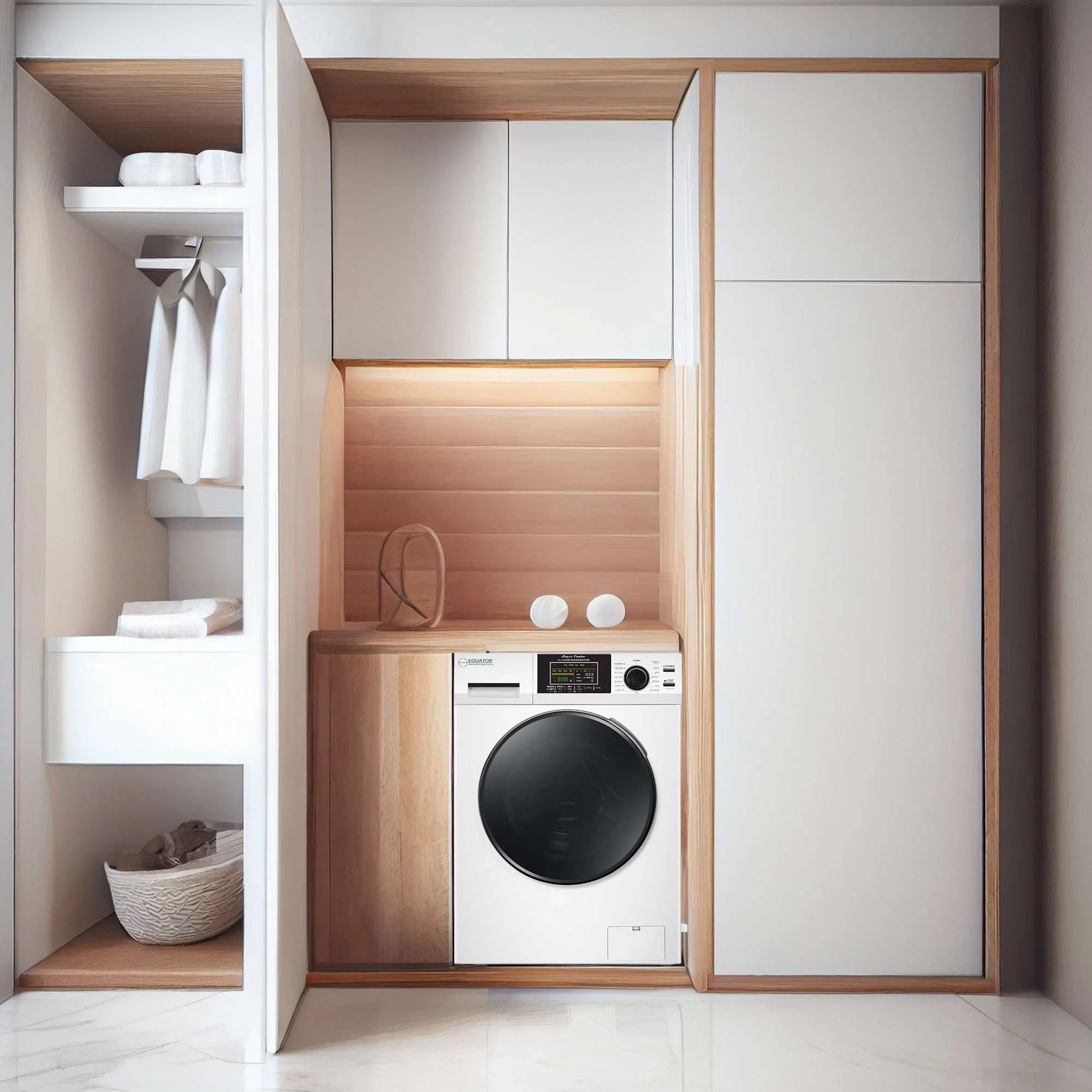 Equator Fully Built-in All-in-One Combo Washer-Dryer Ventless 1.62 cf/15lbs 110V White