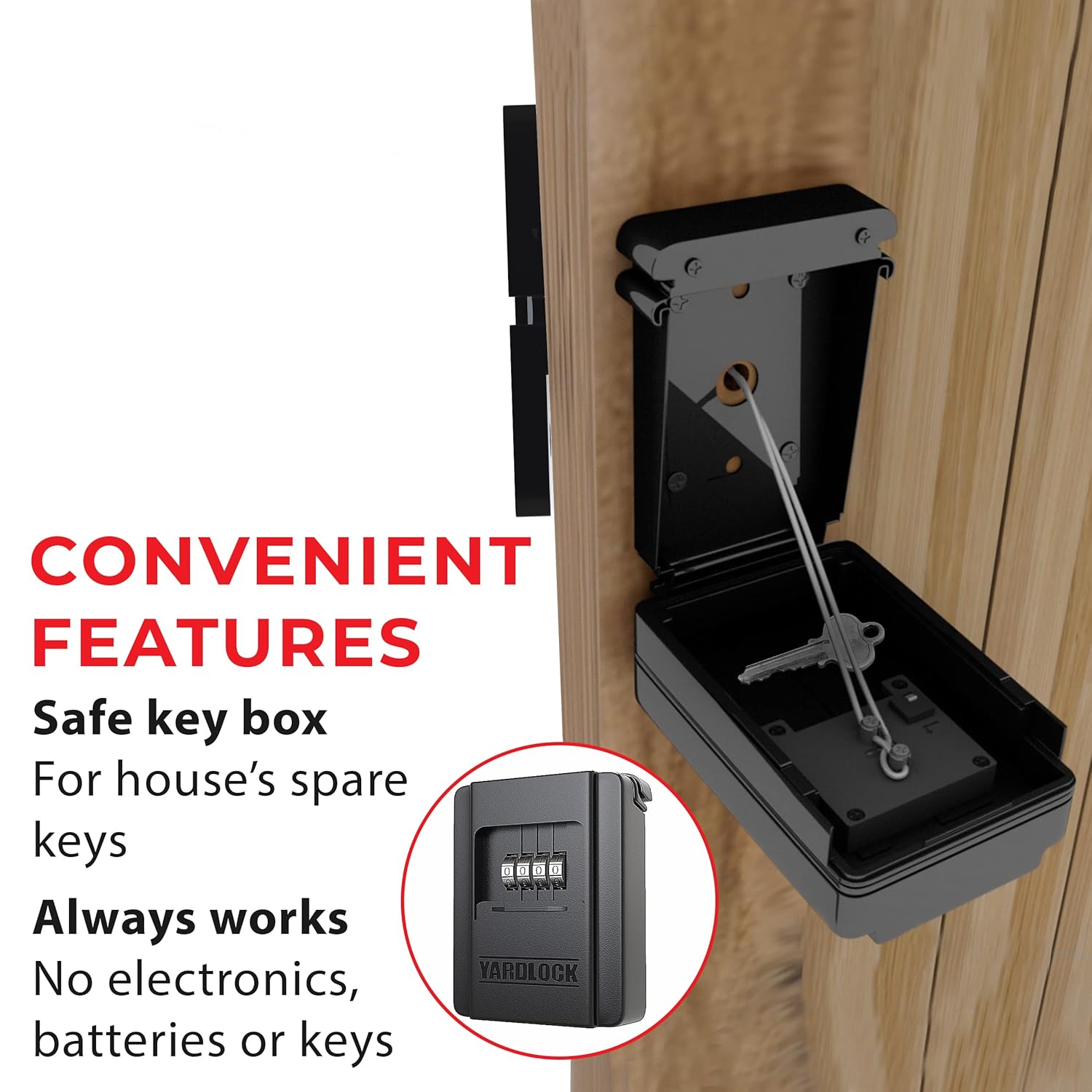 Keyless Shed lock, Shed Door Lock, Barn Door Lock and for Cabinets (MBX-2018S-3ESF)