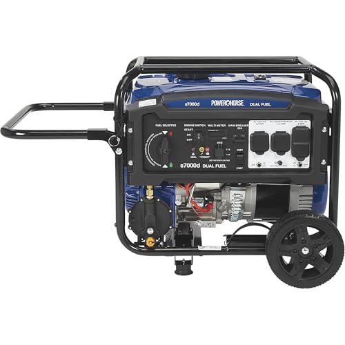 Powerhorse Portable Dual Fuel Generator with Electric Start, 9500 Watts