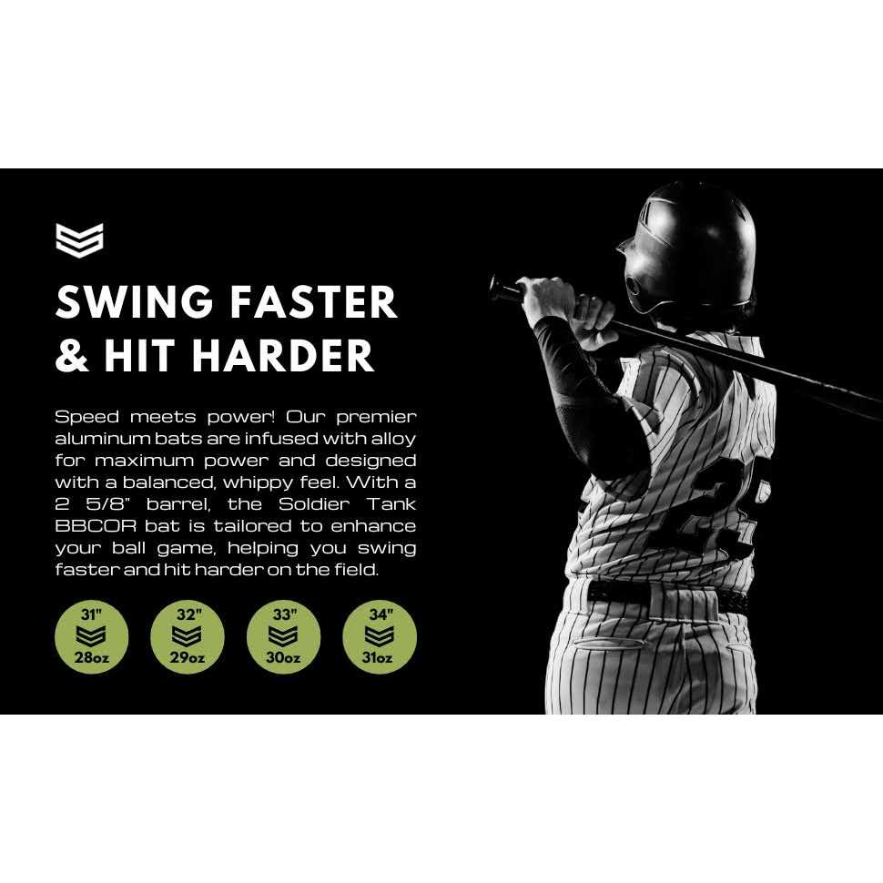Soldier Sports Soldier Tank BBCOR Baseball Bat - Sports Supplies Online Store
