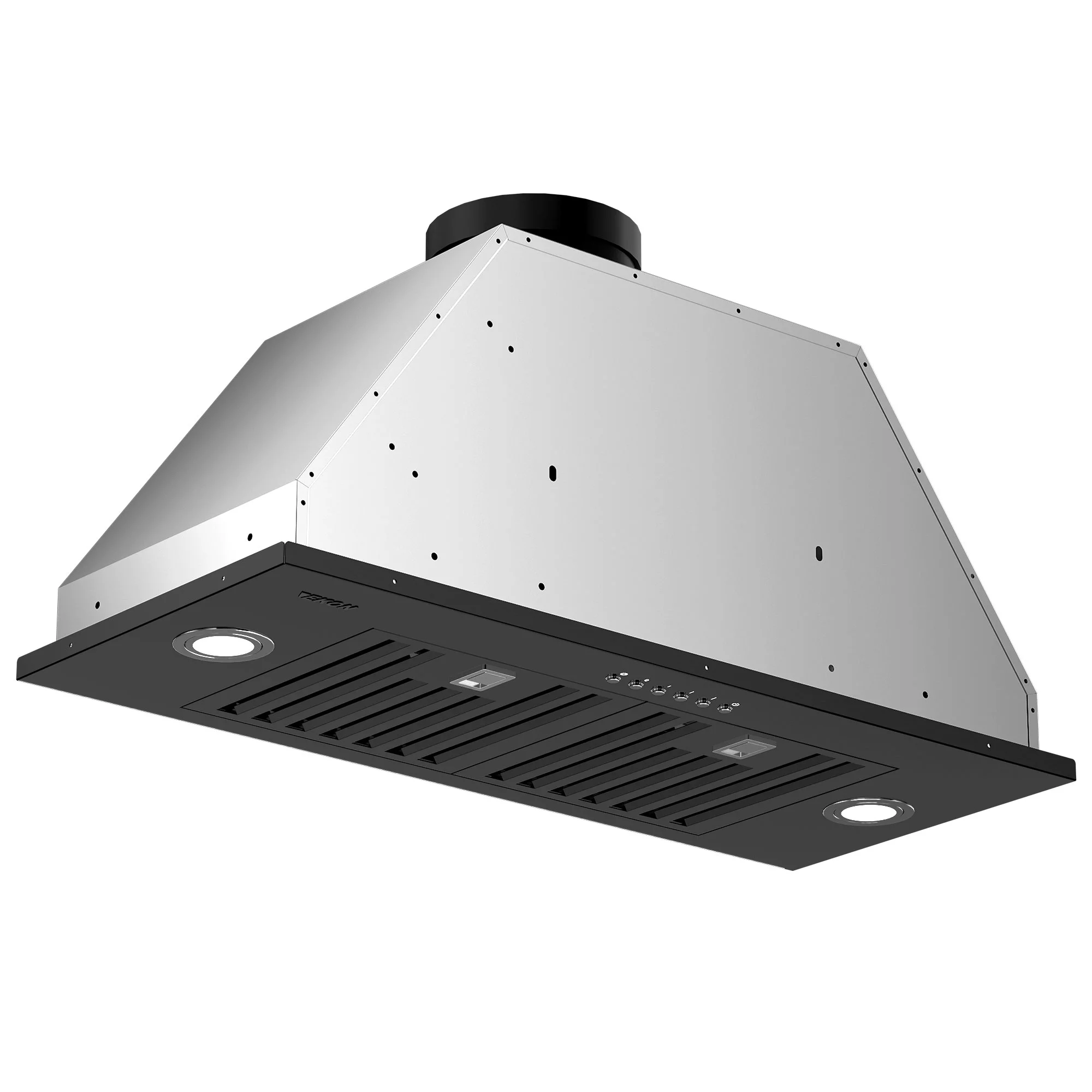 EKON KITCHEN EXPERT Black Stainless Steel 36 Inches Convertible Insert Range Hood NAB01-36H