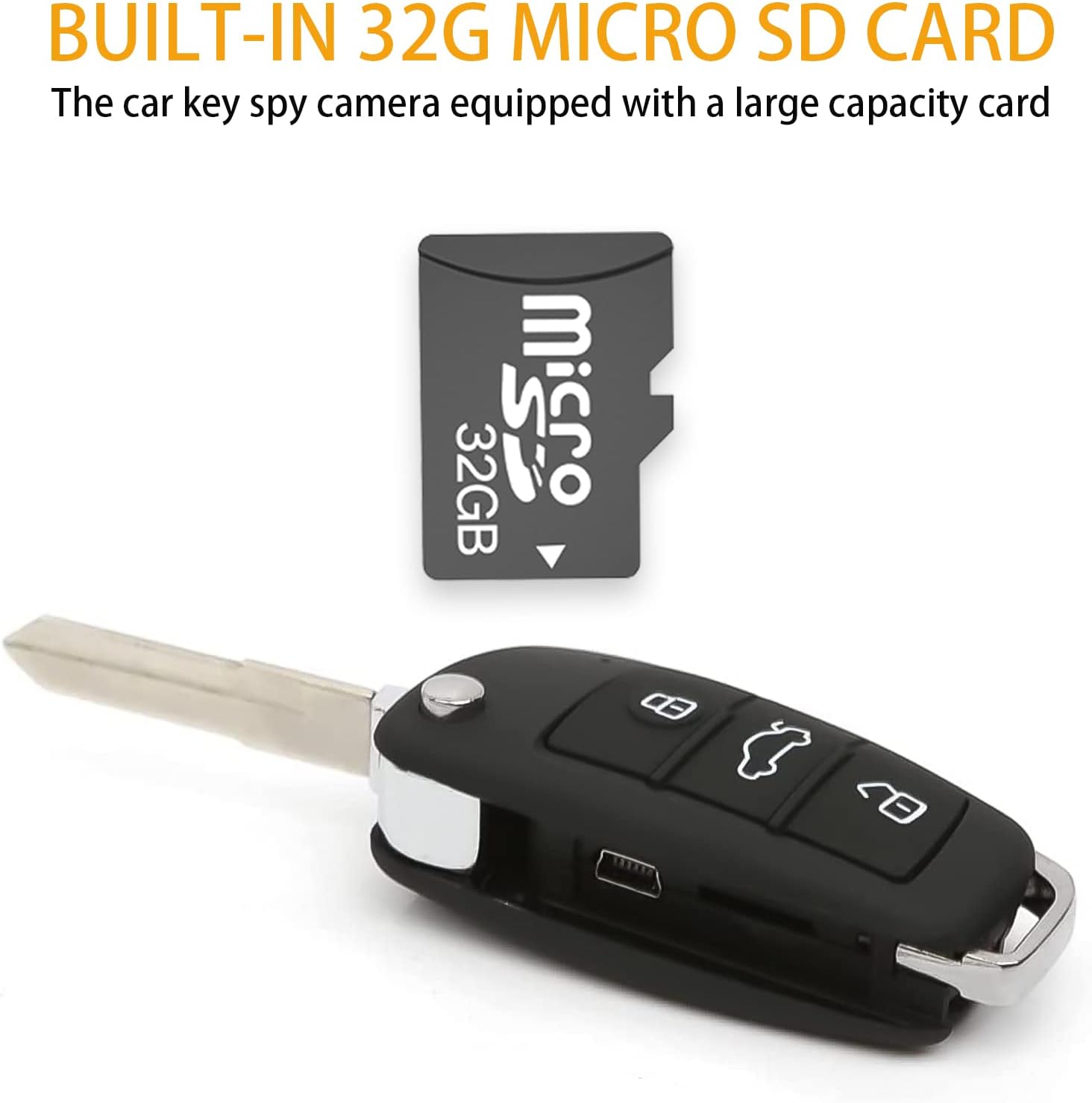 Buloge 32g Car Key Spy Camera ,Hidden Camera with IR Night Vision Motion Detection, Spy Camera Hidden Camera with HD 1080P , Image 2560X1920