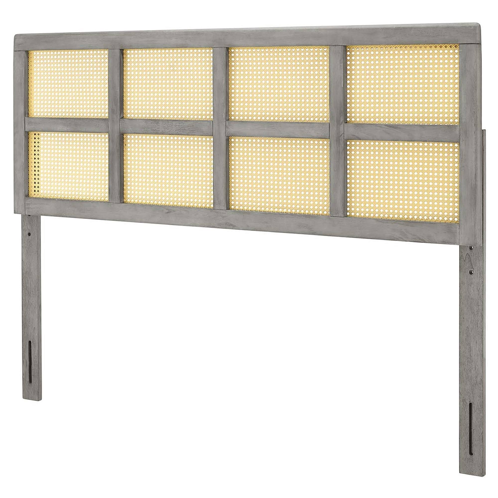 Ramona Modern Queen Size Grey Wooden Headboard