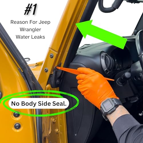 Body Side Gasket Seals, Custom Fit Jeep Gladiator JT 4-Door, Water Resistant, Easy Installation
