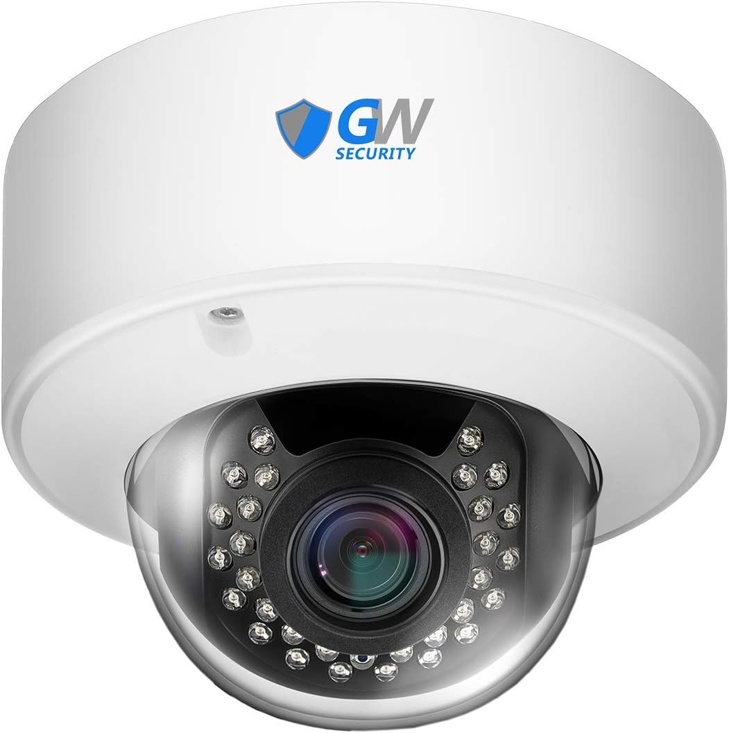 GW Security 8 Channel 4K NVR 5MP H.265 Video & Audio Security Camera System - 8 x Dome 5MP 1920P Weatherproof 2.8-12mm Varifocal Zoom IP PoE Cameras