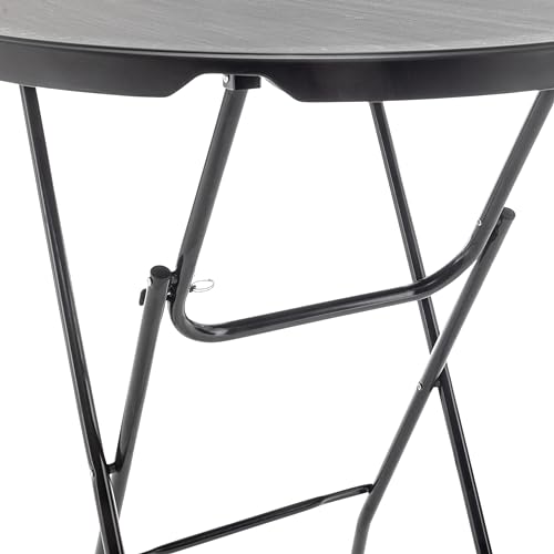 BTEXPERT White 2.63 Foot 32in Round Plastic Bar Height Folding Cocktail Table 330lb Weight Capacity Commercial Portable Banquet Dining Wedding Party